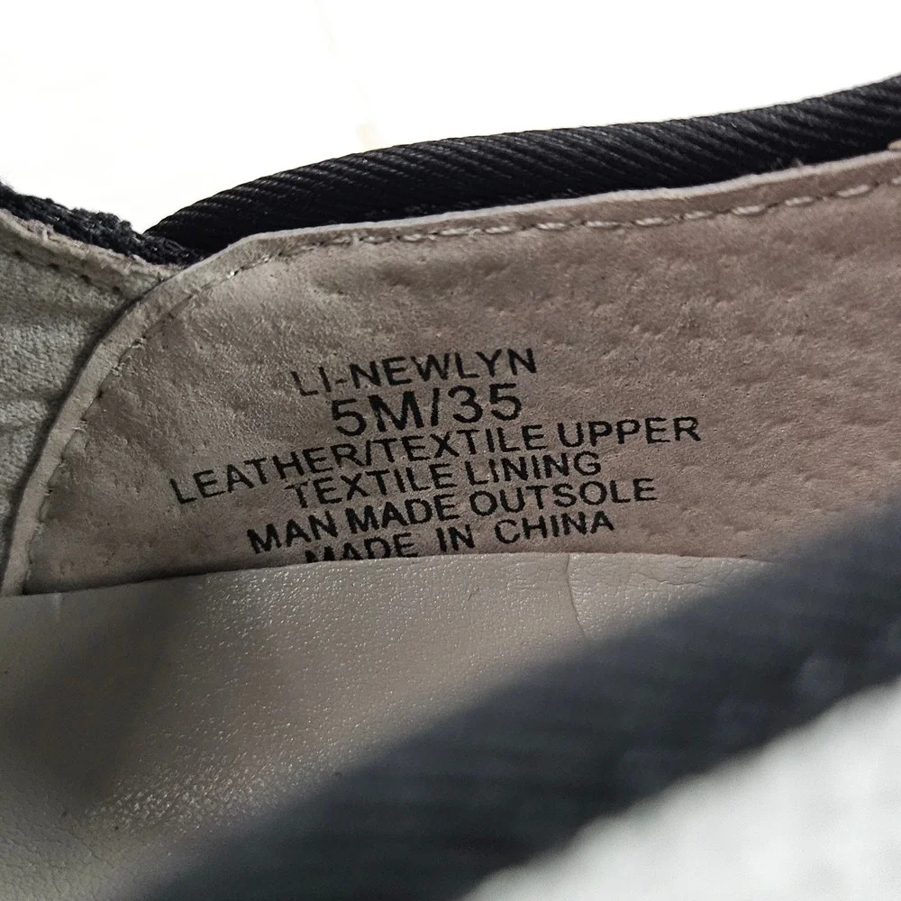 Lori Goldstein Collection Newlyn White Black Leather Slip On Sneaker 5M‎ A302888